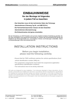 Gutachten - KW automotive GmbH