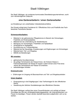 eine Gartenarbeiterin/einen Gartenarbeiter