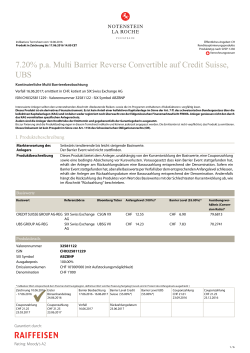 7.20% pa Multi Barrier Reverse Convertible auf Credit