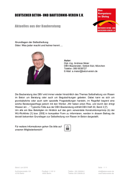 Informationen - Deutscher Beton- und Bautechnik