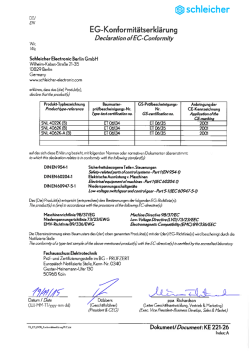 Page 1 Sº schleicher DE/ EW/ EG-Konformitätserklärung Declaration
