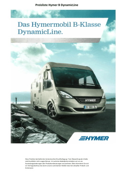 Preisliste Hymer B DynamicLine