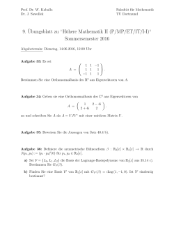 Blatt 9 - Fakultät für Mathematik