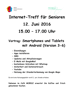 Internet-Treff f&uuml;r Senioren am 12.06.16