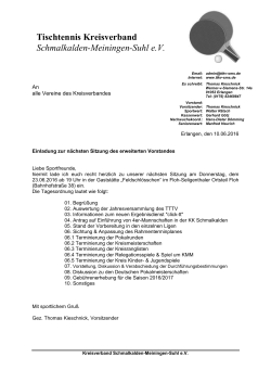 Tischtennis Kreisverband Schmalkalden-Meiningen-Suhl eV
