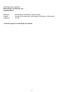 Stadt Regensburg Vergabeamt Bieteranfragen und