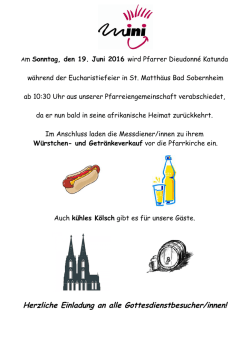 Herzliche Einladung an alle