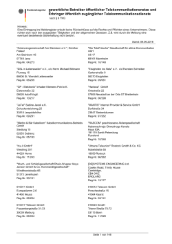 Gemeldete Unternehmen (pdf / 576 KB)