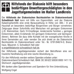 Hilfsfonds der Diakonie hilft besonders bed&uuml;rftigen