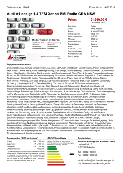 Audi A1 design 1.4 TFSI Xenon MMI Radio GRA NSW