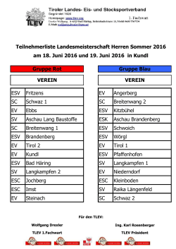 Teilnehmerliste Landesmeisterschaft Herren Sommer 2016