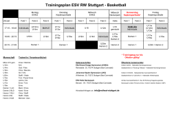 Trainingszeiten - Red Heat Stuttgart Basketball