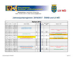 Jahressportprogramm 2016/2017 &Ouml;SKB und LV N&Ouml;