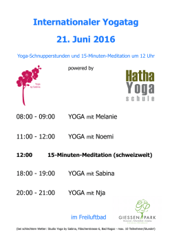 Internationaler Yogatag 2016