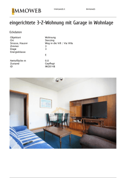 eingerichtete 3-Z-Wohnung mit Garage in Wohnlage
