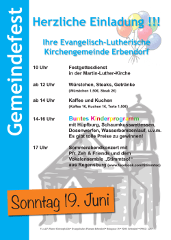 Herzliche Einladung !!!