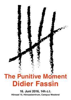 Didier Fassin The Punitive Moment - Goethe