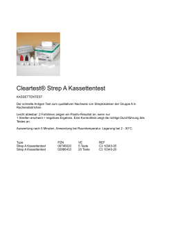 Cleartest® Strep A Kassettentest
