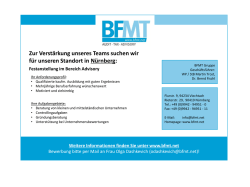 Zur Verstärkung unseres Teams suchen wir für unseren Standort in