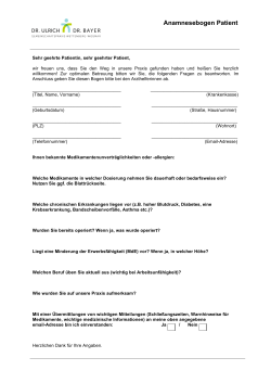 Anamnesebogen Patient - praxis