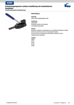 Datenblatt K0088 Schubstangenspanner schwere Ausführung mit