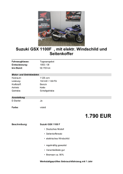 Detailansicht Suzuki GSX 1100F €,€mit elektr