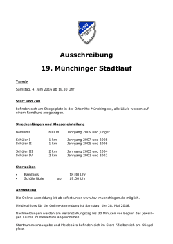 Stadtlauf 2016 - TSV Münchingen