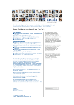 Java Softwareentwickler (m/w)