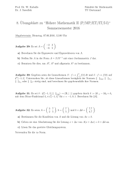 Blatt 8 - Fakultät für Mathematik
