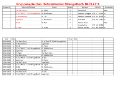 Gruppenspielplan Sch&uuml;lerturnier Strengelbach 18.06.2016