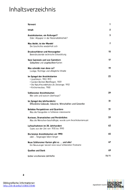 Inhaltsverzeichnis