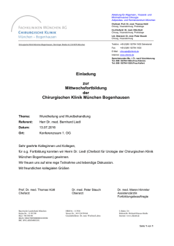 Weitere Informationen  - Chirurgische Klinik M&uuml;nchen