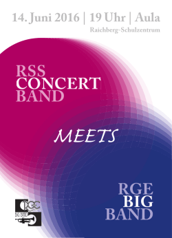 Ein gemeinsames Konzert von RGE und RRS präsentieren die
