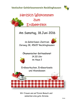 Herzlich Willkommen zum Erdbeerfest - glz