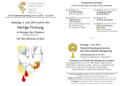 04. Juni 2016 bis 12. Juni 2016 - Erzbistum München und Freising