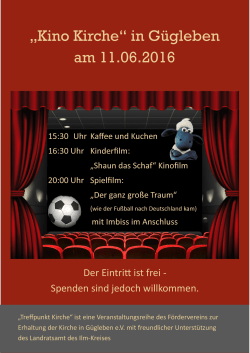 „Kino Kirche“ in Gügleben am 11.06.2016