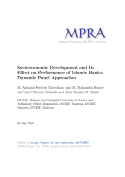 Dynamic Panel Approaches - Munich Personal RePEc Archive