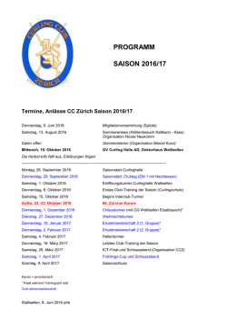 Jahresprogramm 2016/17