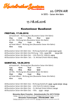 OPEN AIR- Busfahrplan2016