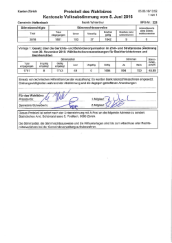 Gemeindeprotokoll Kanton
