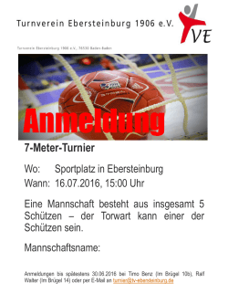 7-Meter-Turnier - TV Ebersteinburg