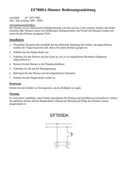 EF700DA Dimmer Bedienungsanleitung