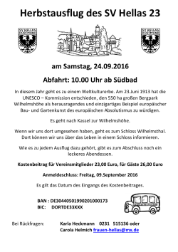 Herbstausflug am 24.09.2016