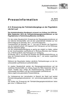 Presseinformation - Autobahndirektion Nordbayern