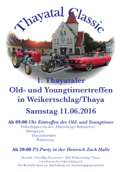 1. Thayataler Old- und Youngtimertreffen in Weikertschlag