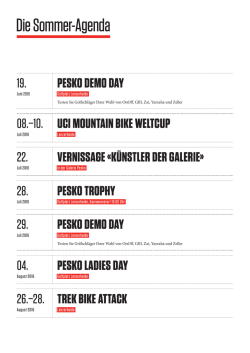 Die Sommer-Agenda - Pesko Lenzerheide
