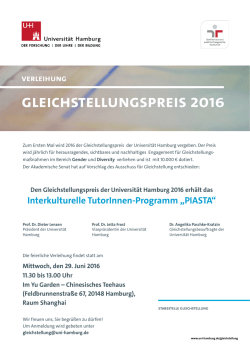 Gleichstellungspreis 2016