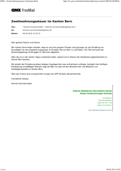 GMX - Zweitwohnungssteuer im Kanton Bern