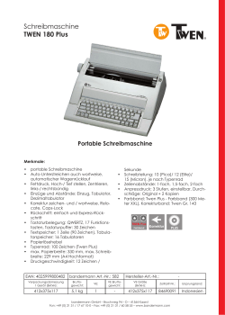 Schreibmaschine TWEN 180 Plus - ta