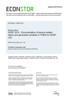 Documentation of Person-related Status and Generated